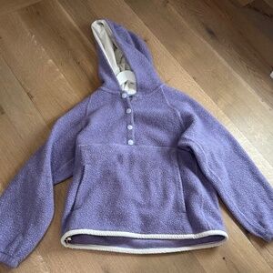 OUTDOOR VOICES MEGAFLEECE PURPLE HOODED SNAP WOOL BLEND PULLOVER XS‎